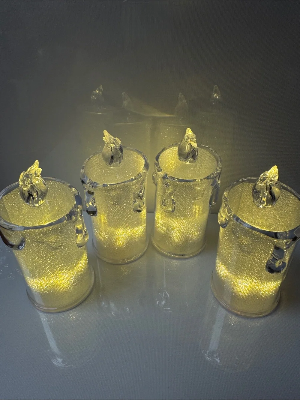 4 Pieces LED plastic Tealight candle 12cm x 5cm